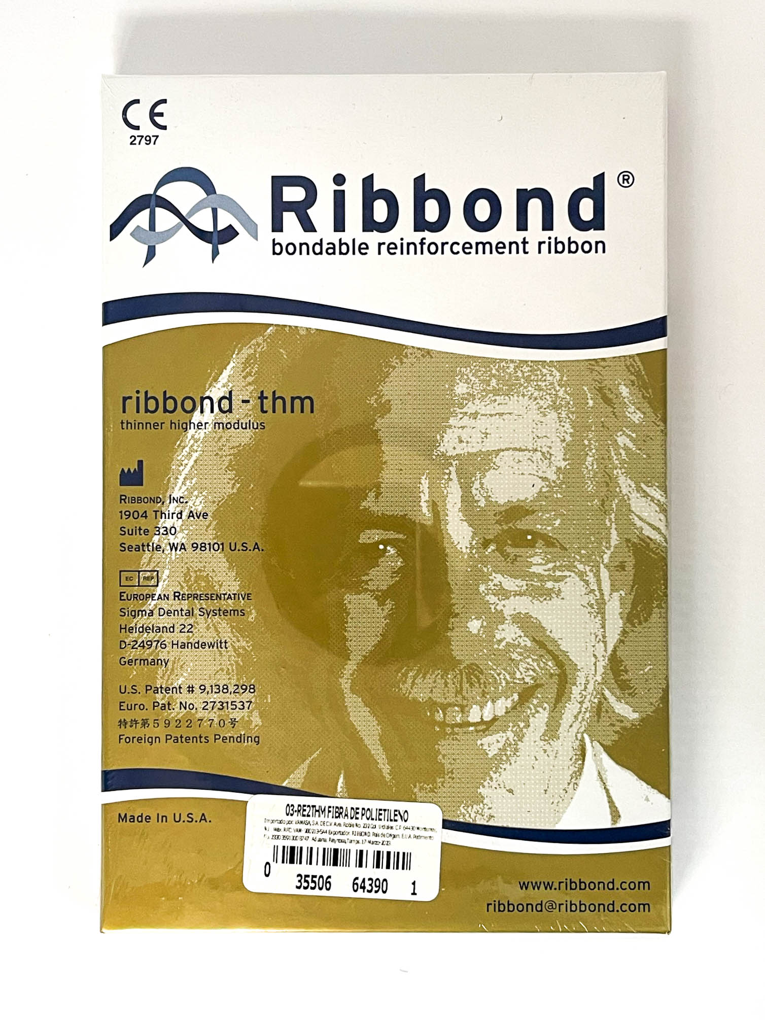 Ribbond Repuesto 1 tira 2mm 22cm de largo