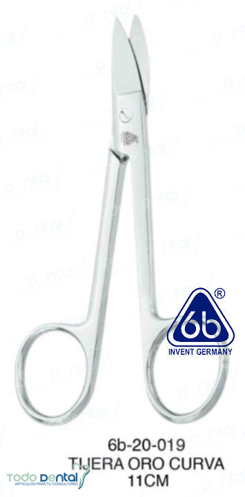 Tijera para oro curva s/ diente