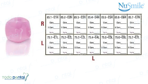 Corona de prueba nusmile 1er molar y 2do molar