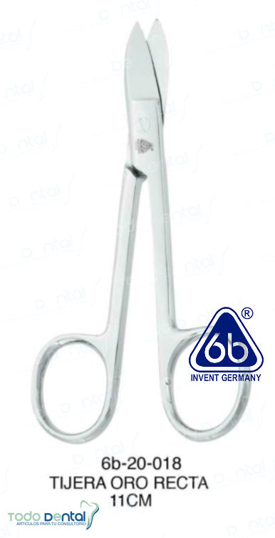 Tijera para oro recta s/ diente