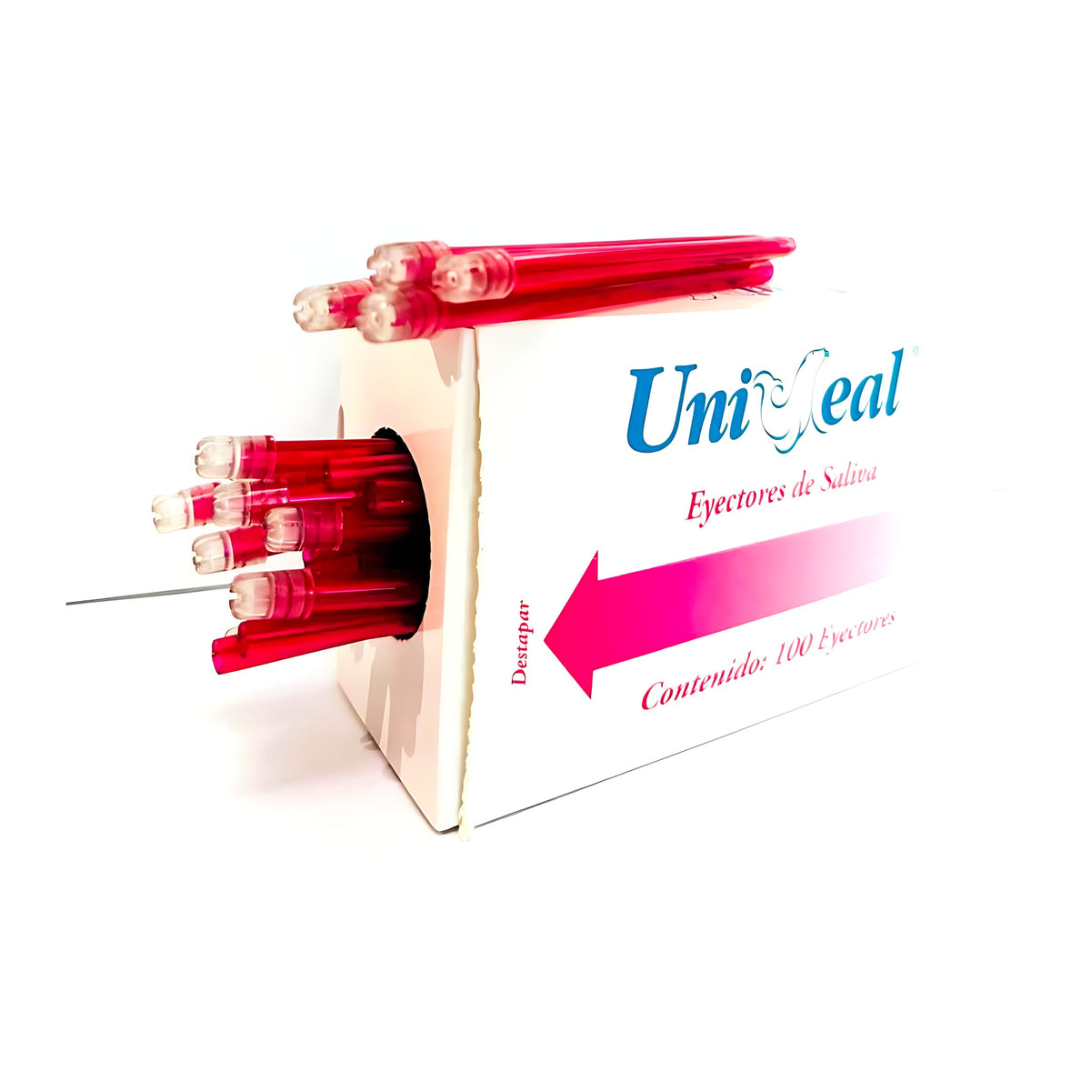 Eyector de saliva rosa 100 pzas/caja (uniseal)