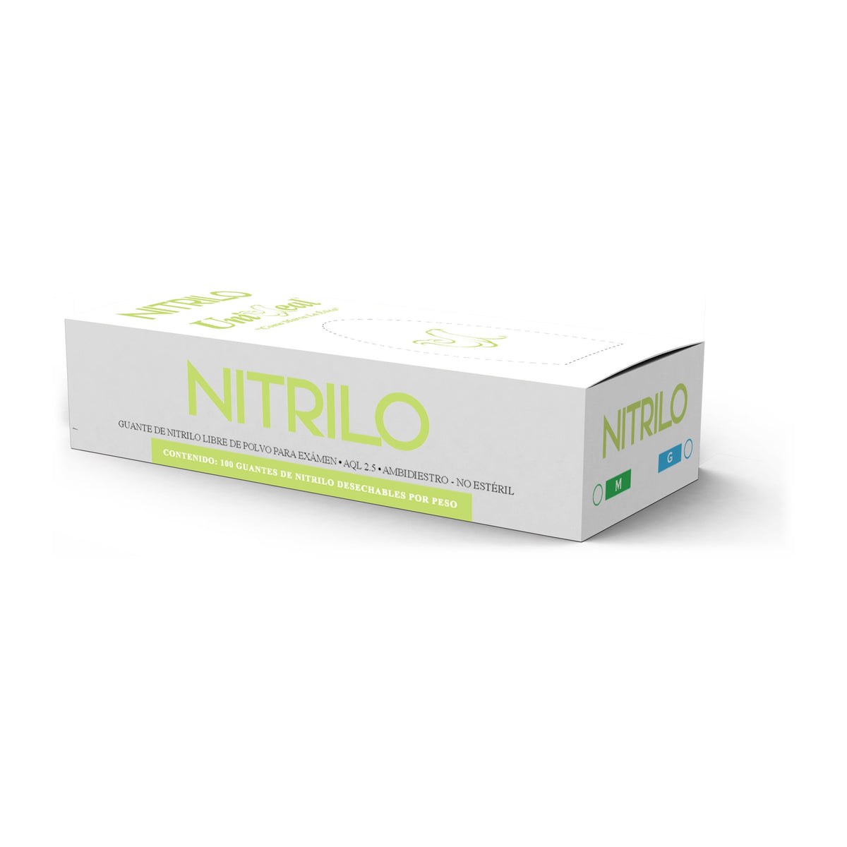 Guantes de nitrilo Uniseal verde