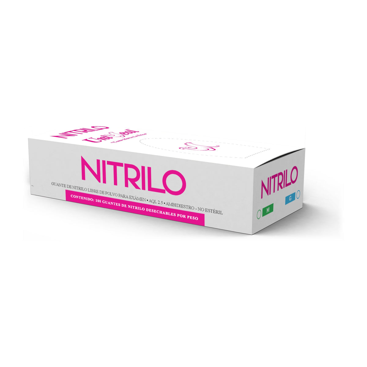 Guantes de nitrilo Uniseal rosa