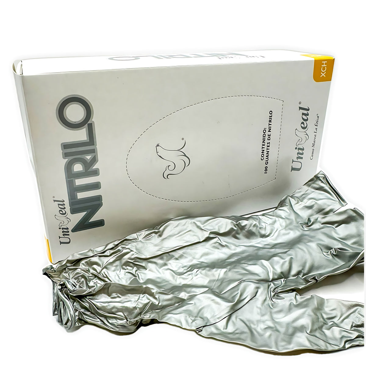 Guante multiusos nitrilo metalico Uniseal xch gris