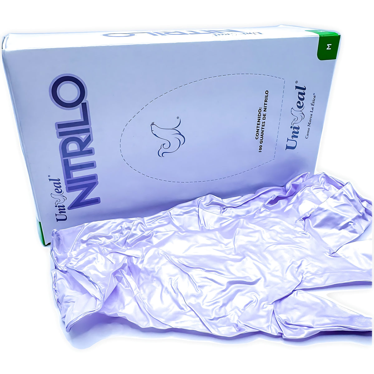 Guante multiusos nitrilo metalico Uniseal m purpura