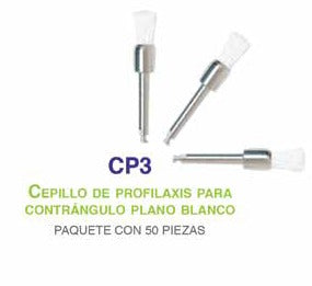 Cepillo CA blanco plano c/50 pzas