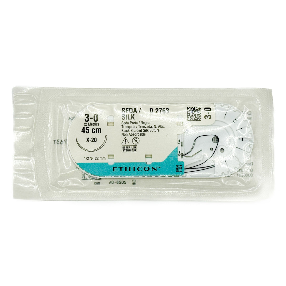 Sutura de seda Ethicon