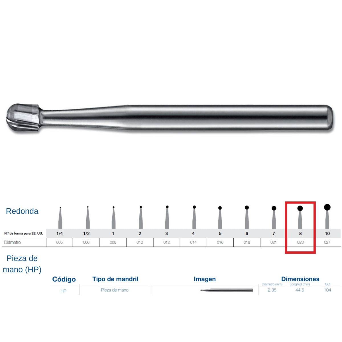 Fresa de carburo HP Kerr