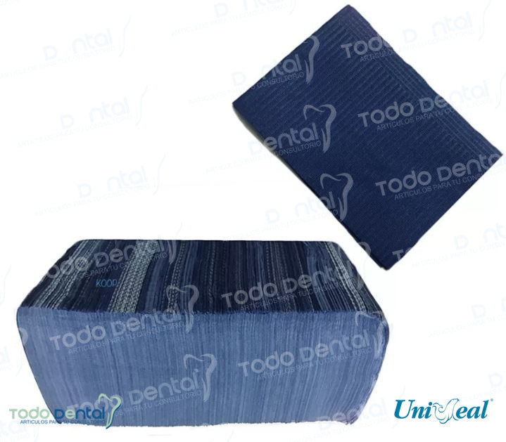 Babero dental 3 capas c/125 pzas