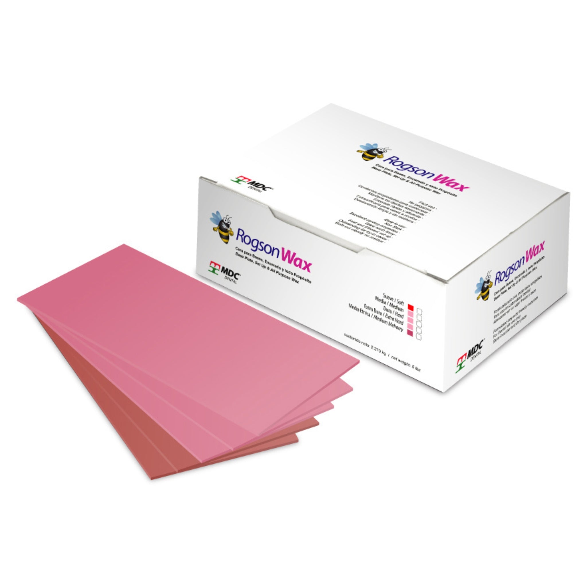 Cera rogson wax para bases rosa extradura 1/2lb
