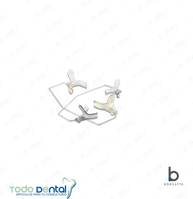 Retractor de labio autoclavable transparente Borgatta
