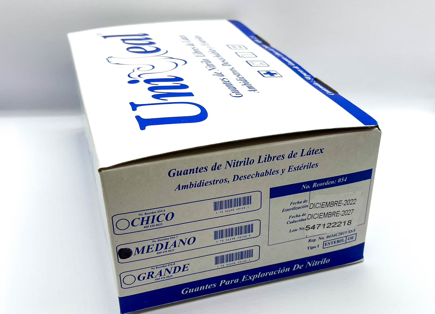 Guante examen nitrilo esteril Uniseal