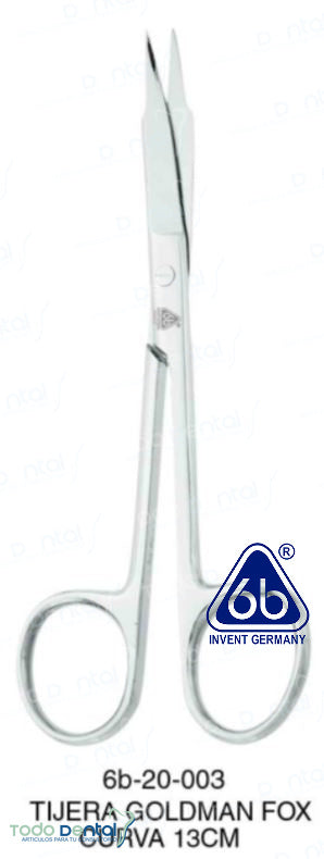 Tijera goldman fox curva 13 cm