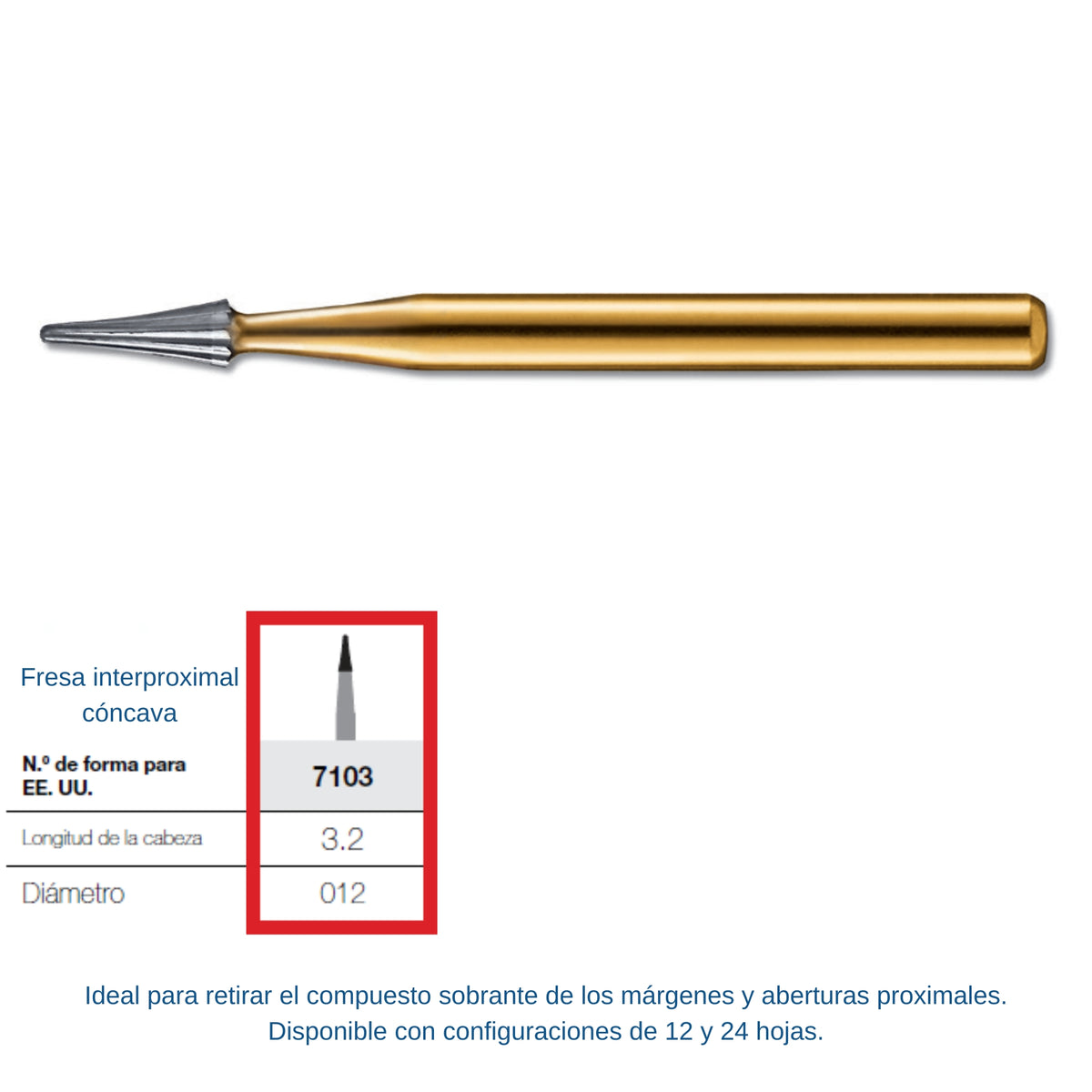 Fresa de carburo multicuchilla Kerr