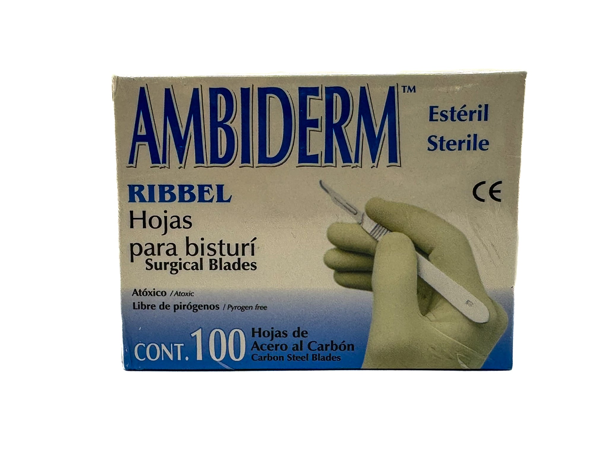 Hoja para bisturi acero al carbon no. 20 caja c/100 pzas