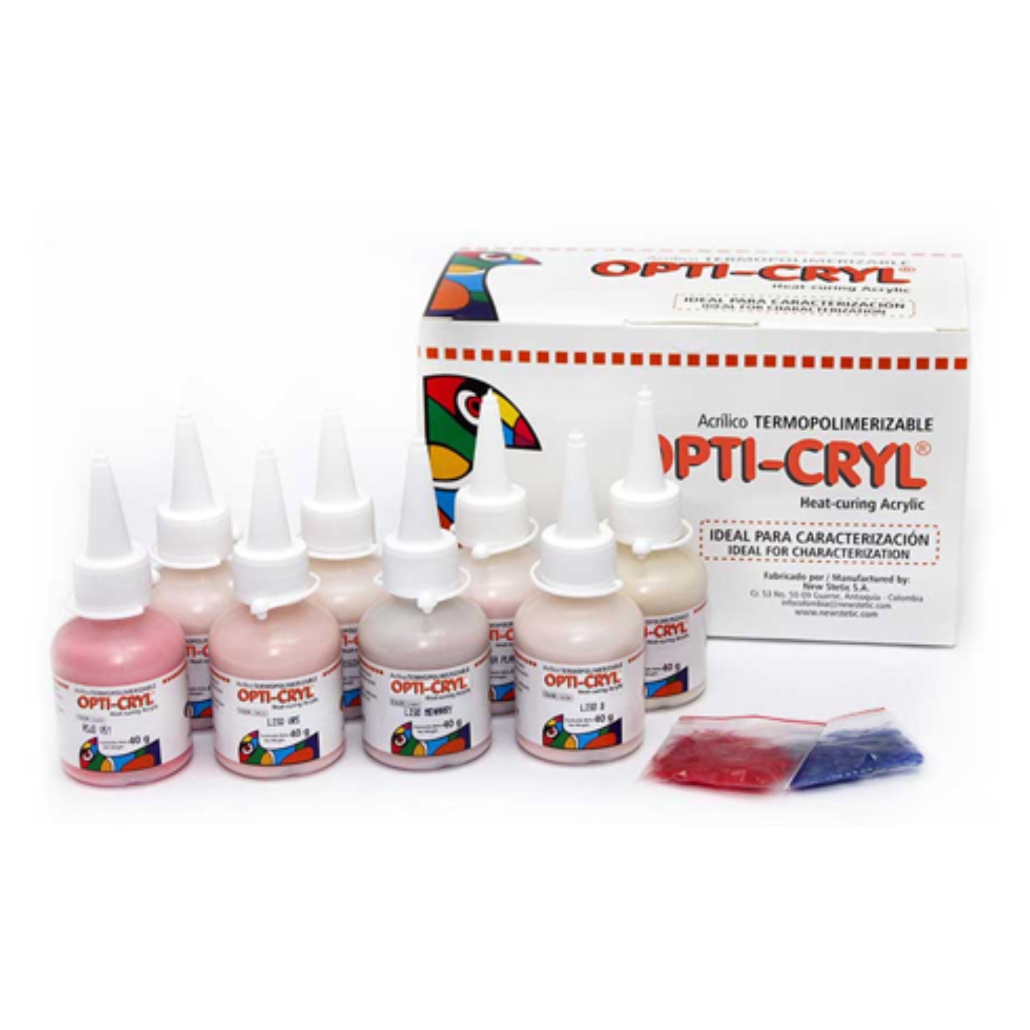 Kit caracterizacion termo 8x40g opticryl