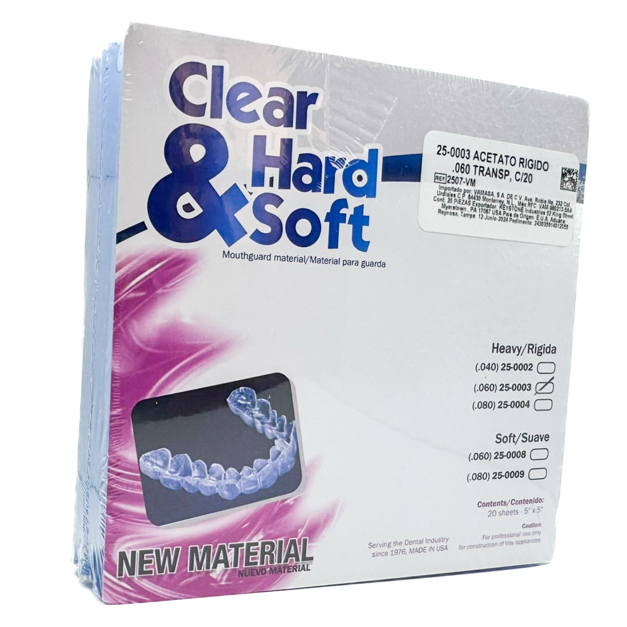 Acetato rigido keystone .060 transp c/20