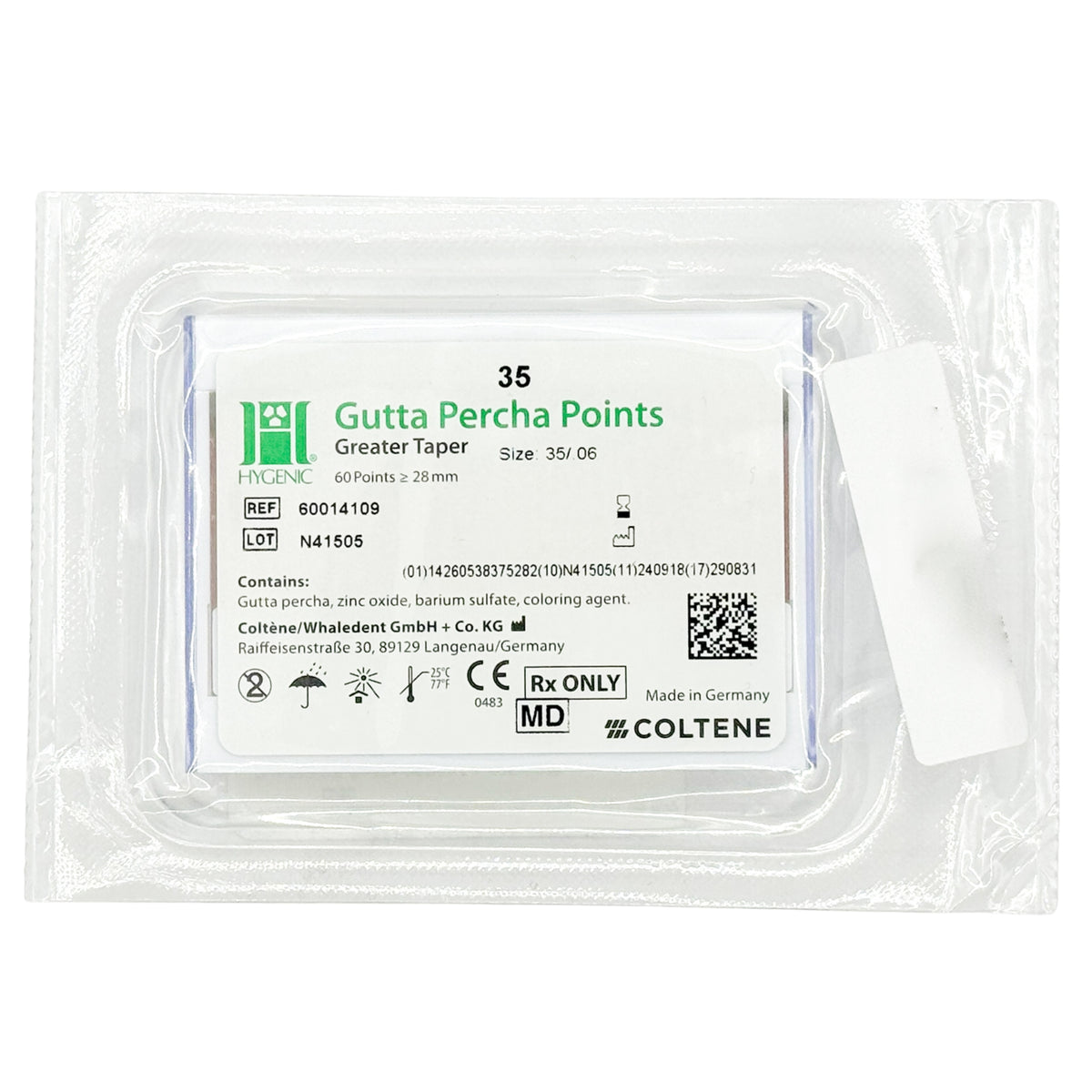 Puntas de gutapercha GT (Conicidad) Hygenic Coltene