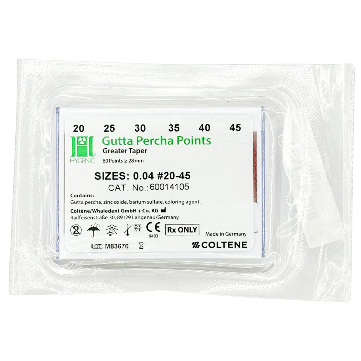 Puntas de gutapercha GT (Conicidad) Hygenic Coltene