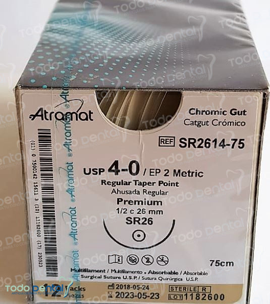 Sutura catgut crómico