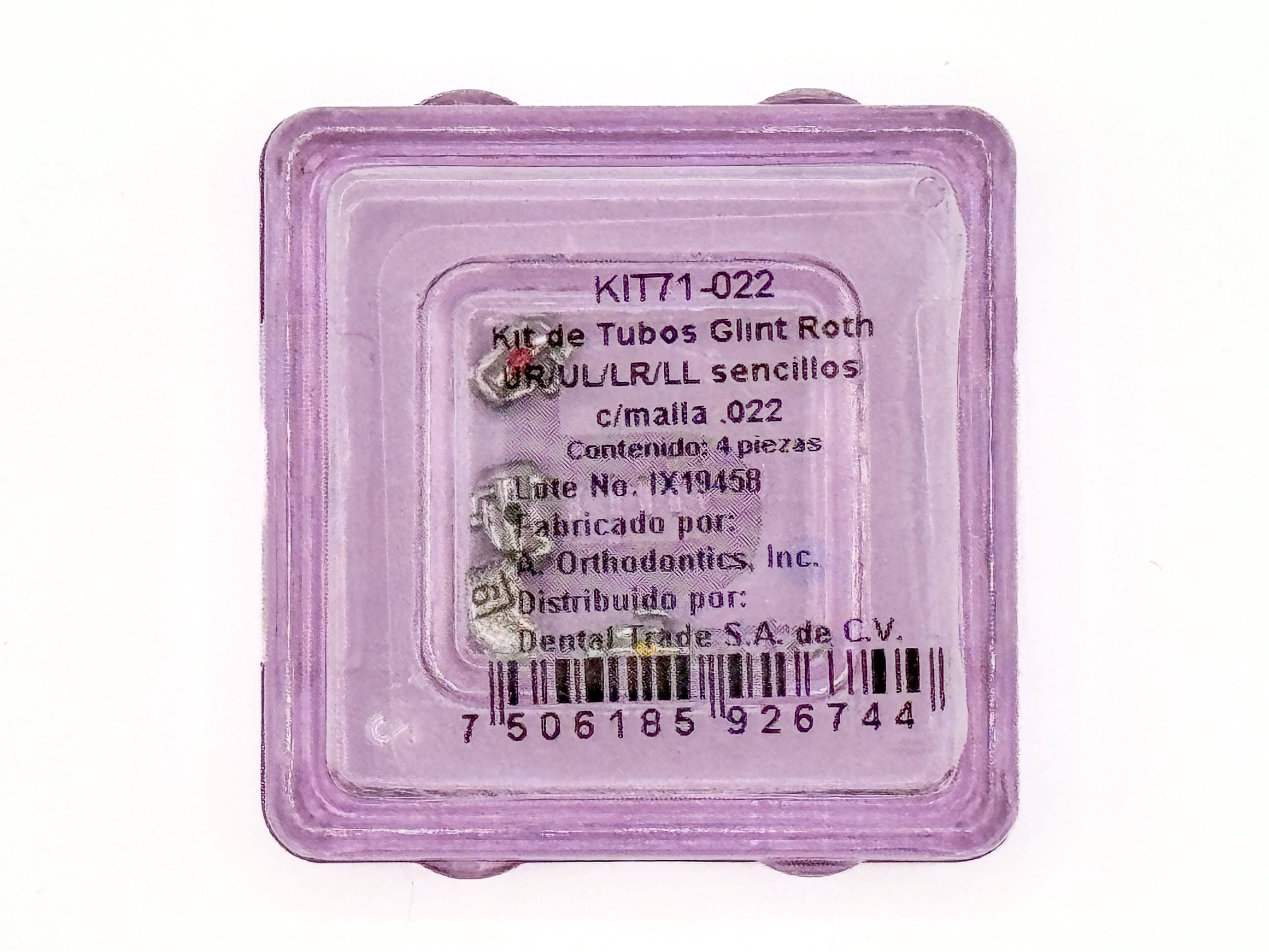 Kit de Tubos Glint Roth UR/UL/LR/LL sencillos c/malla .022