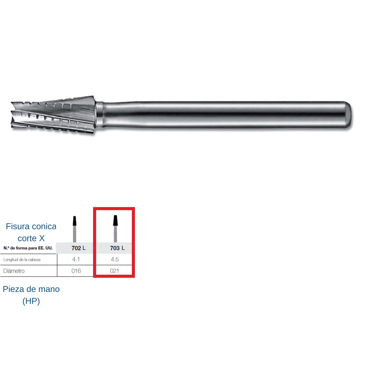 Fresa de carburo HP Kerr