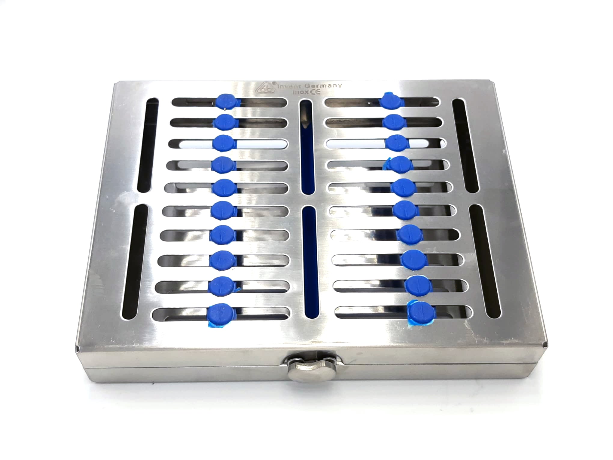 Caja p/esterilizar med div silicon 10 in