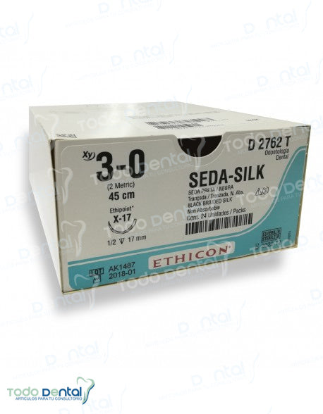 Sutura de seda Ethicon
