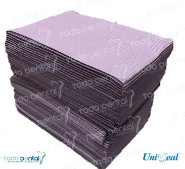 Babero dental 3 capas c/125 pzas