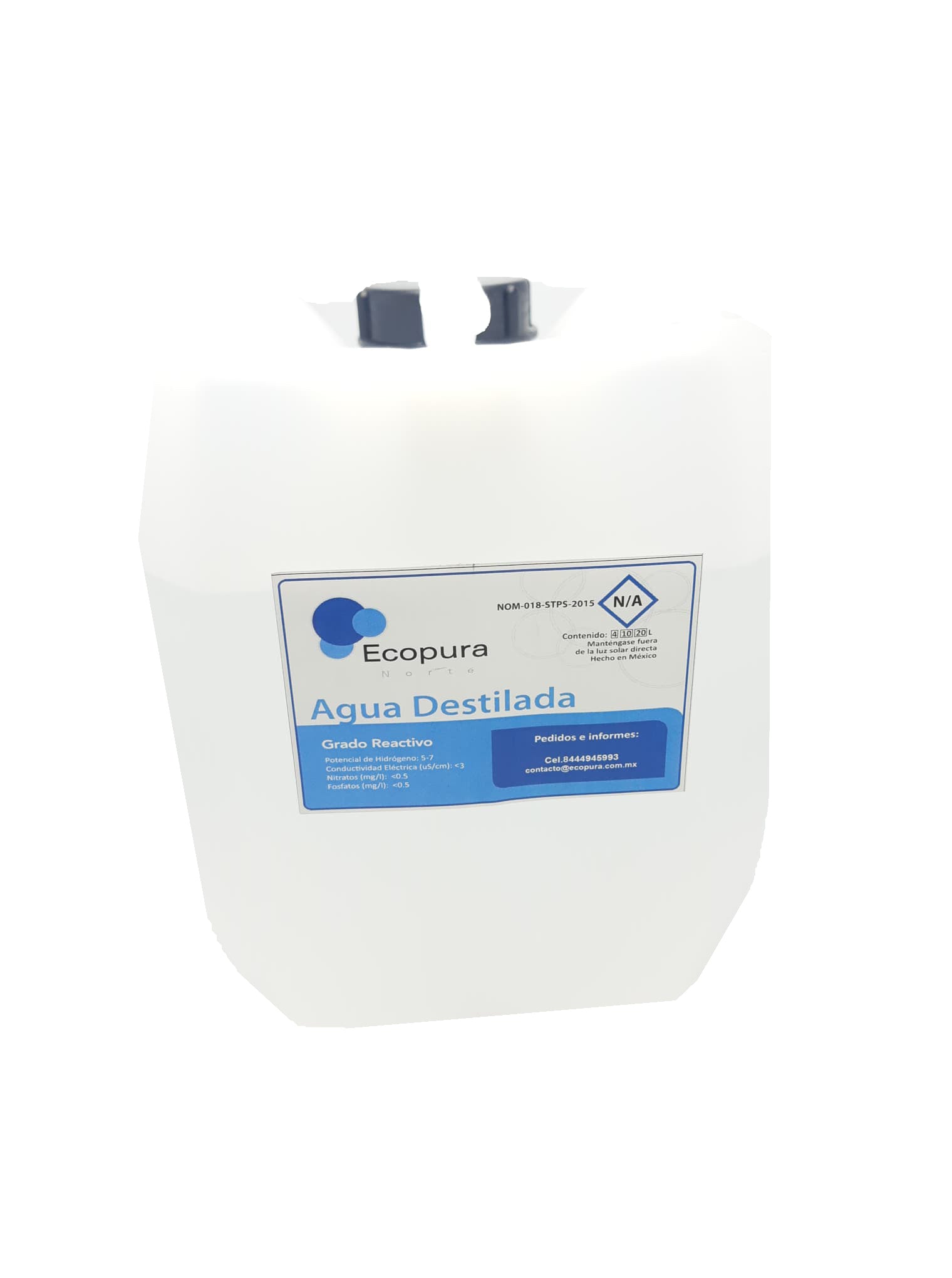 Garrafa 4 lts agua destilada