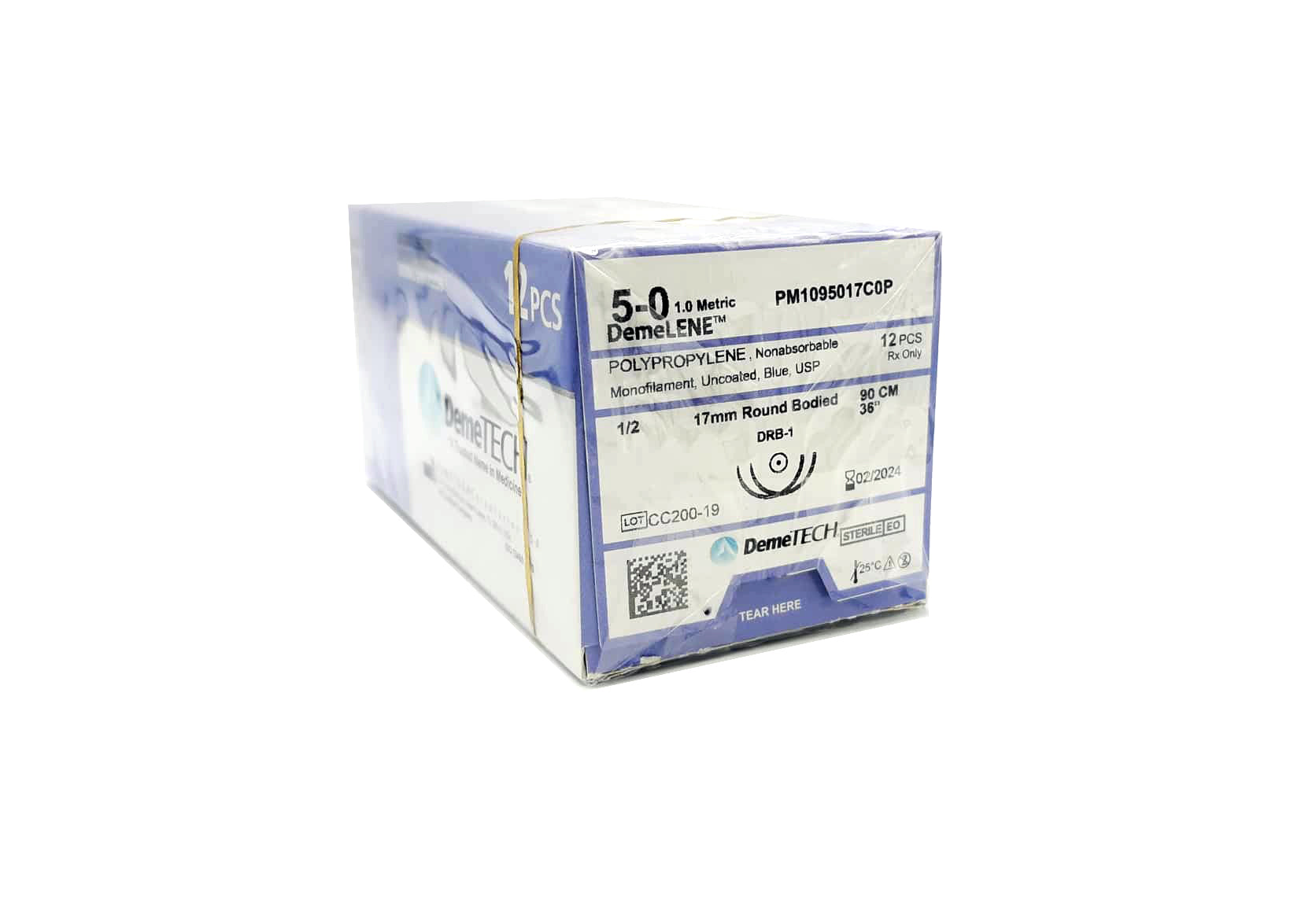 PM1095017C0P POLIPROP 90cm 5-0 17mm 1/2 Ahusada