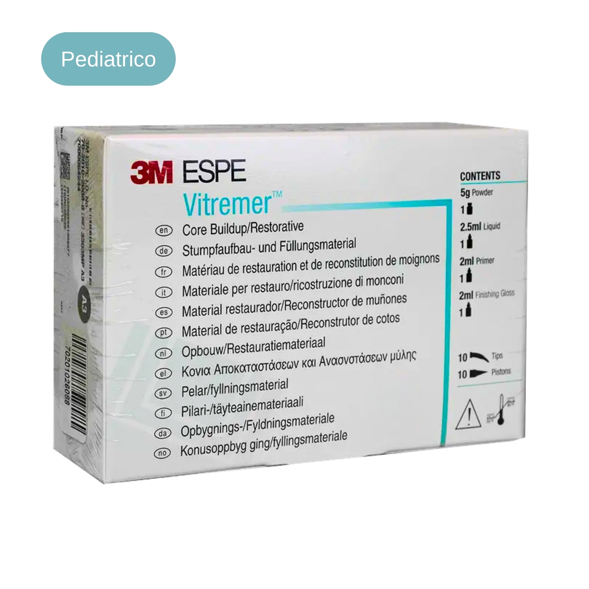 Vitremer material restaurador PEDIATRICO