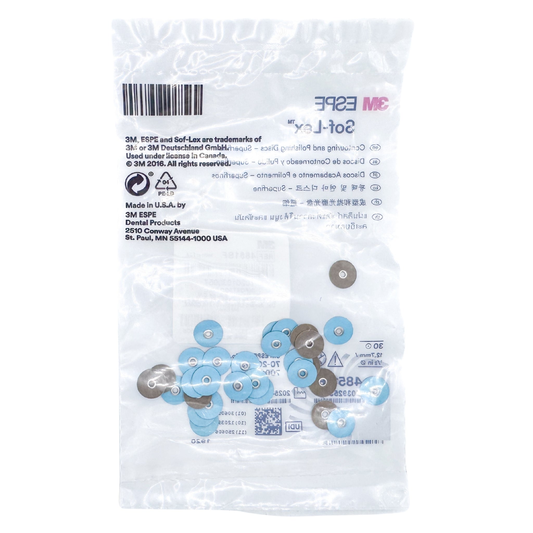 Discos de contorneado y pulido sof-lex 1/2 Super Fino 30/bolsa (4851SF)