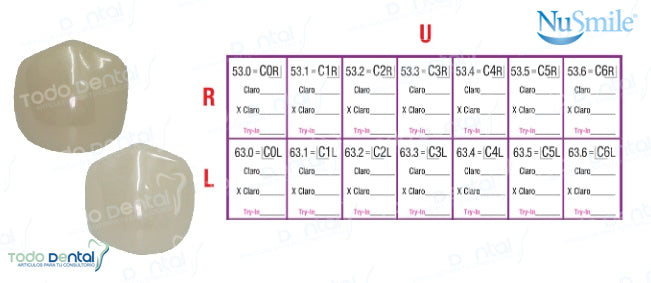 Corona zirconia nusmile anterior, lateral y canino