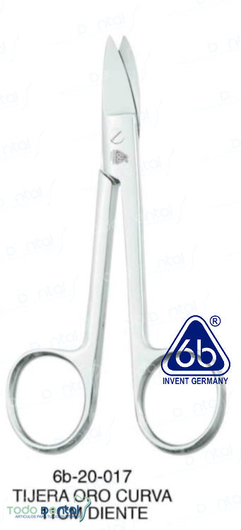 Tijera para oro curva c/ diente