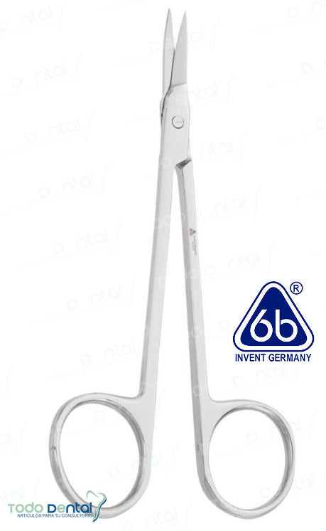 Tijera iris delgada curva 12 cm