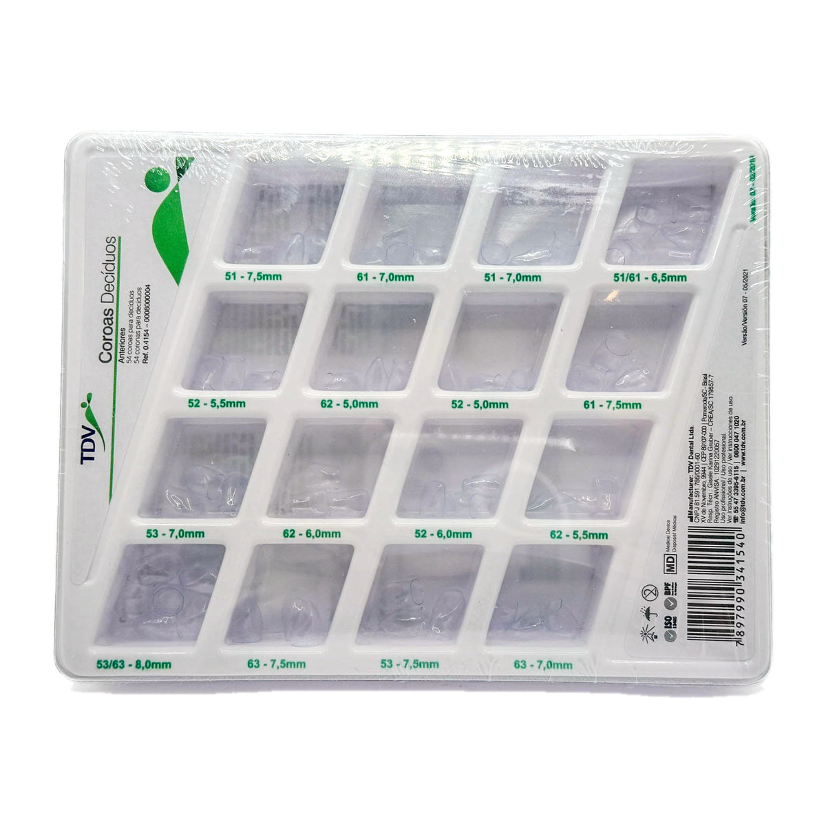Coronas transparentes infantiles anteriores 54 pzas