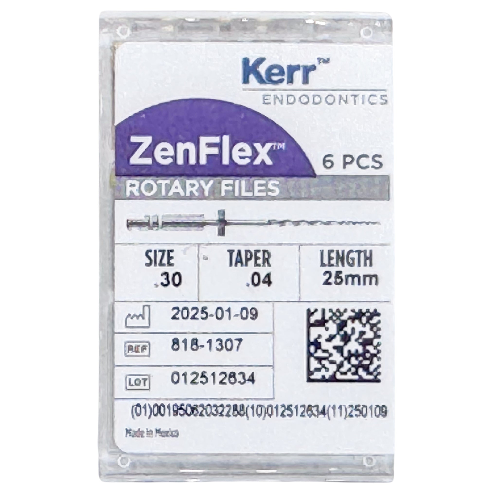 Zenflex limas rotatorias Taper .04 Medida #30 25mm