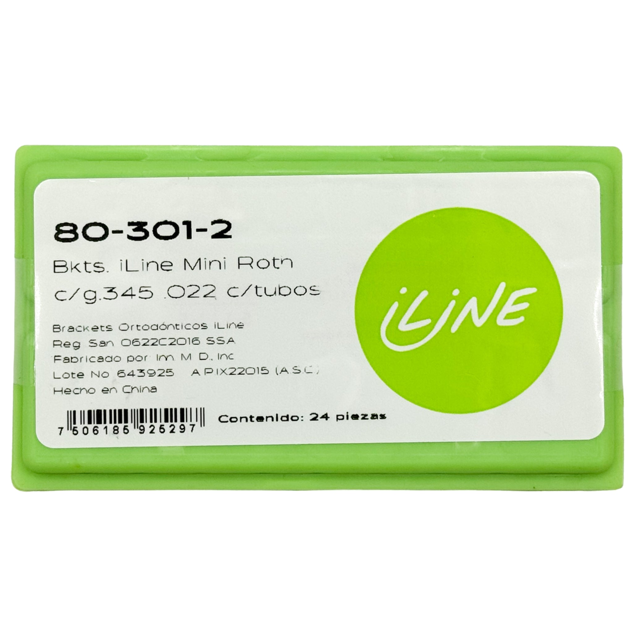 Juego de bkts. iLine Mini Roth c/g.345 .022 c/tubos p/6