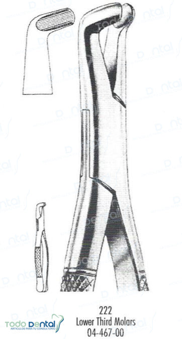 Forcep # 222 3er molar -inf arain