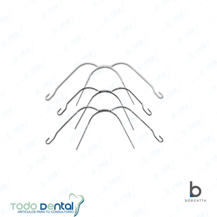 Arco extraoral B de acero inoxidable Borgatta