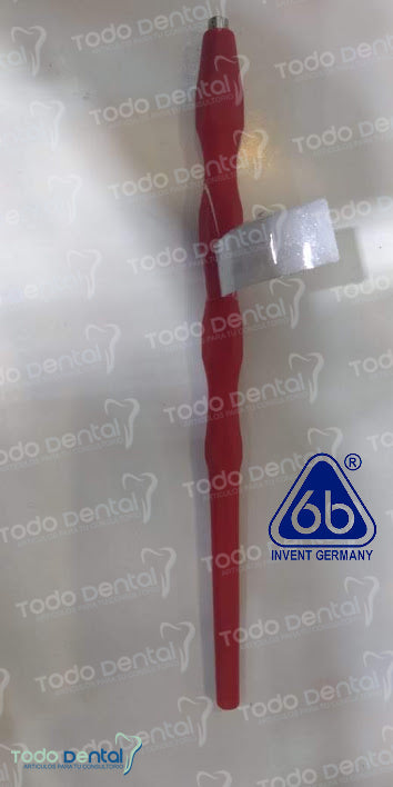 Mango para espejo de plastico rojo