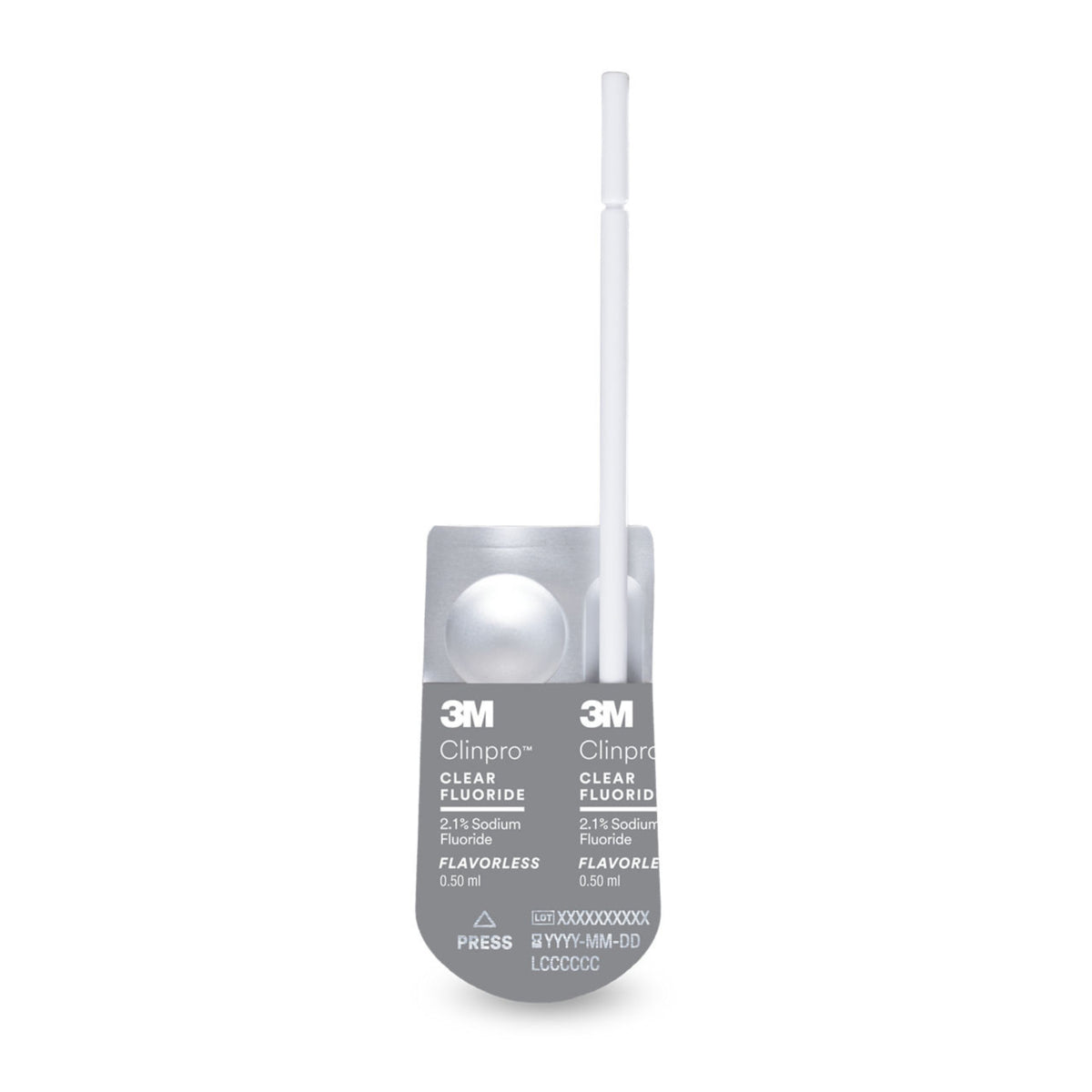 Clinpro Clear fluor 2.1% paletita sin sabor 0.5ml