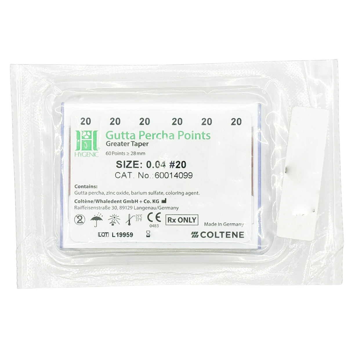 Puntas de gutapercha GT (Conicidad) Hygenic Coltene