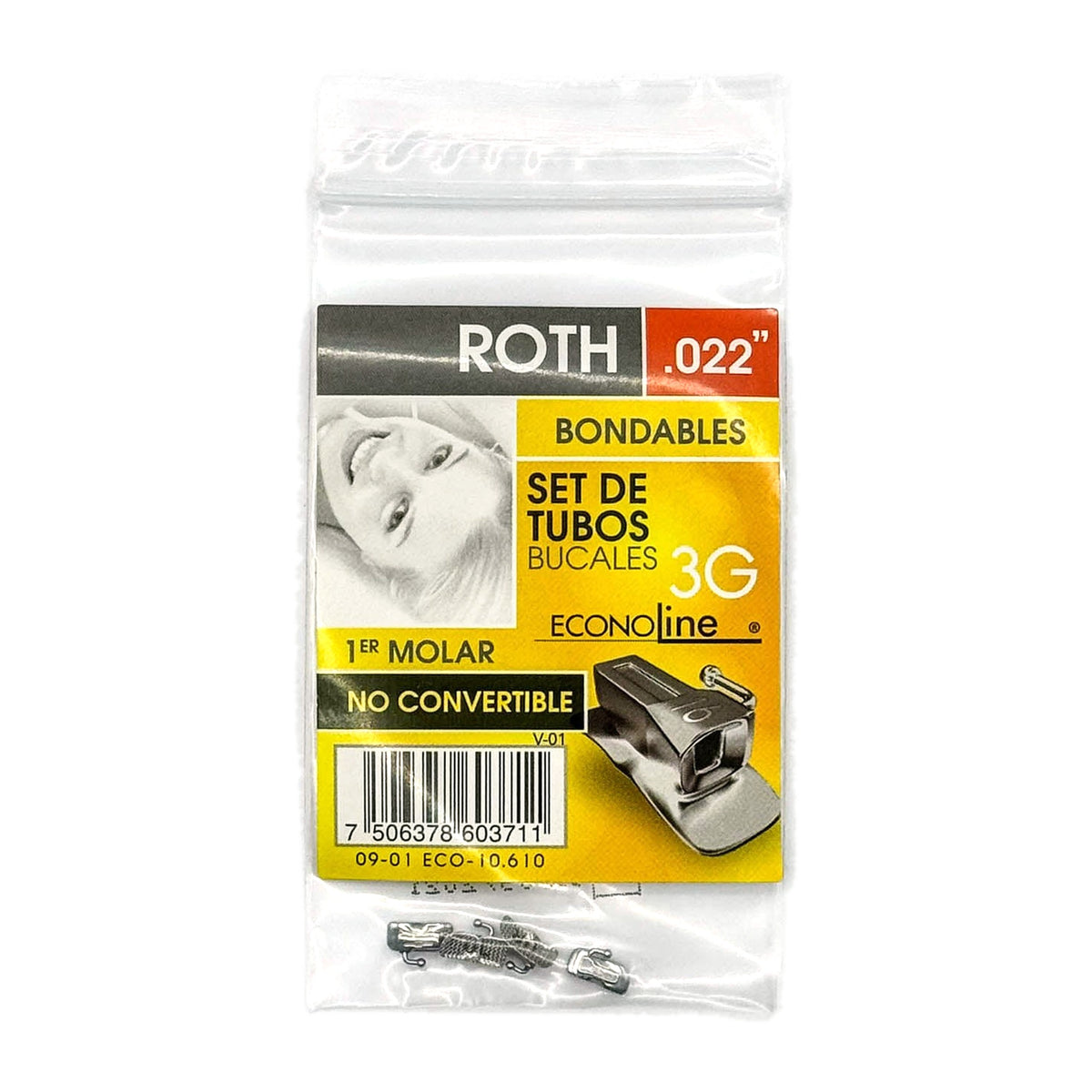 Set tubos econoline roth bond. 1er molar no convertible sencillos