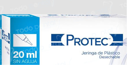 Jeringa protec 20ml sin aguja 1 pza