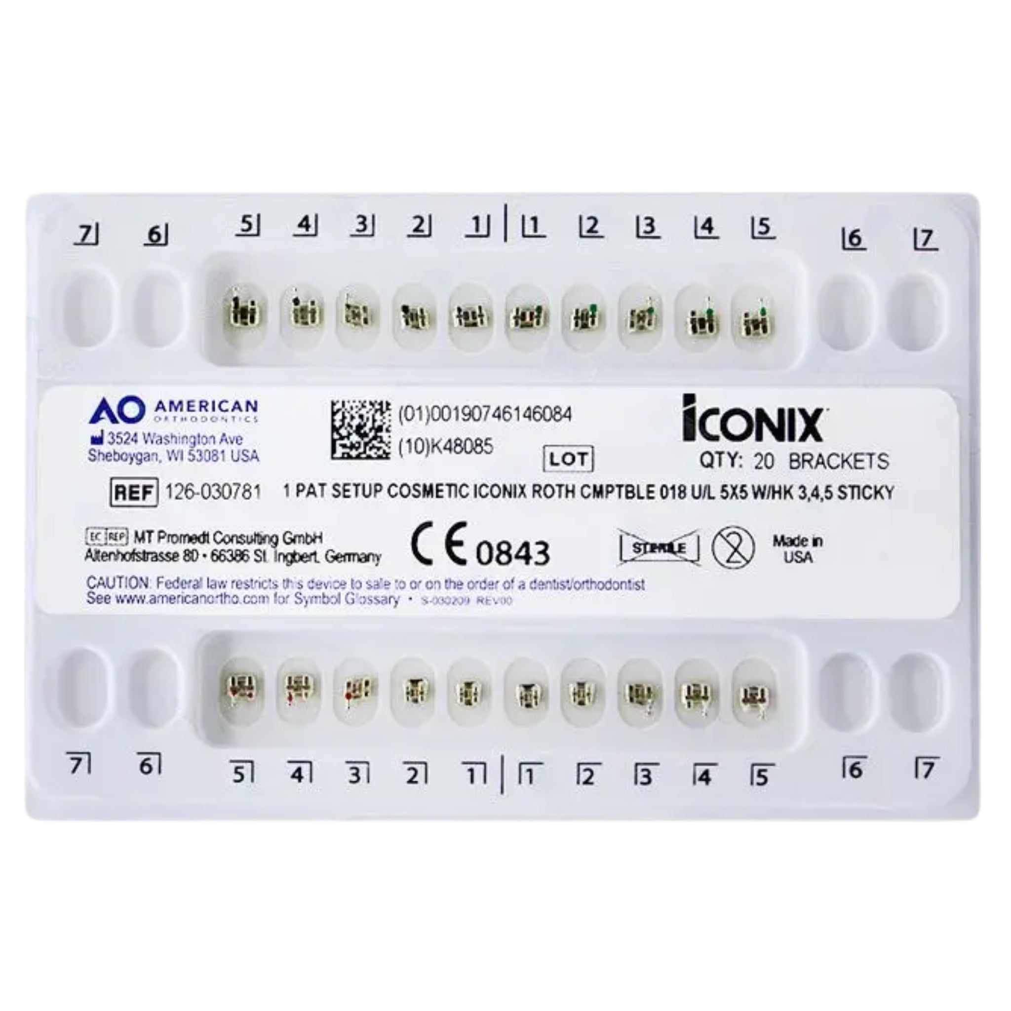 Brackets mini iconix roth jgo .018