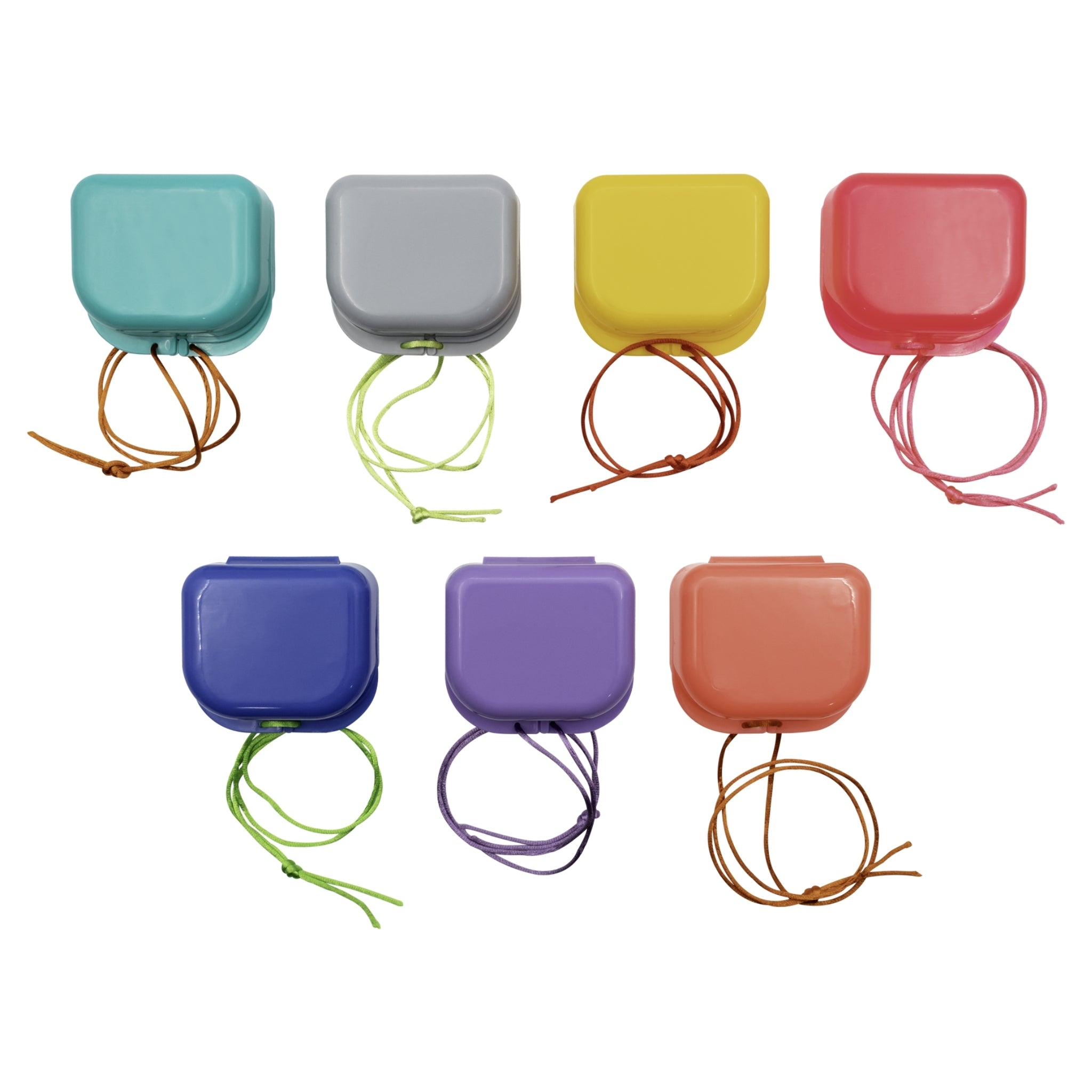 Caja guarda p/ortodoncia (cuadrada grande c/agujeta 21 pzas)