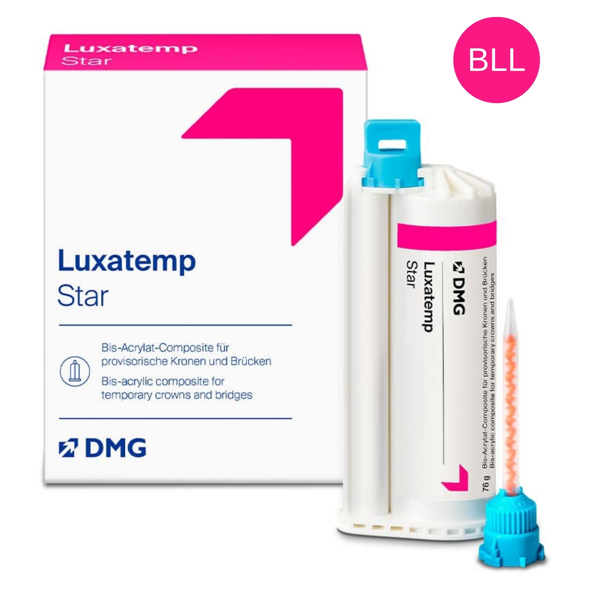 Luxatemp star bleach light - mat. bisacrilico 1x76gr + 15 puntas mezcladoras