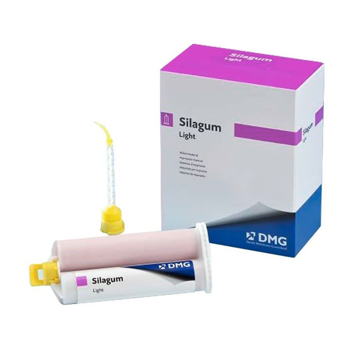 Silagum medium - mat. Impresión mediana en vps 1x50 ml + 12 puntas mezcladoras y 12 intraorales